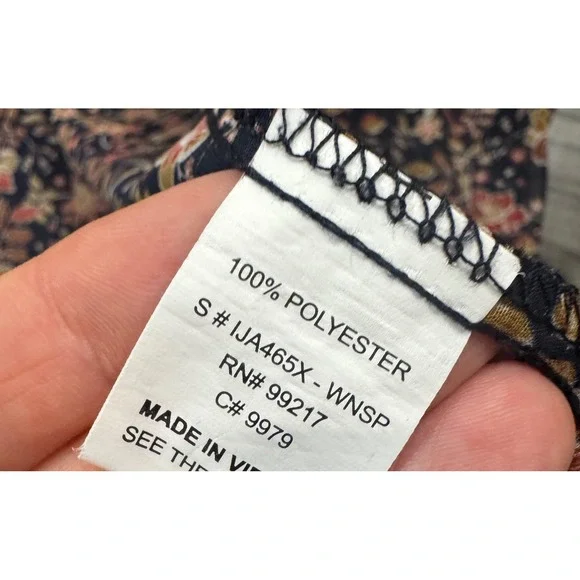 Moa Moa Floral Print Midi Dress Long Sleeve Tiered Casual‎ 1X - Picture 3 of 6